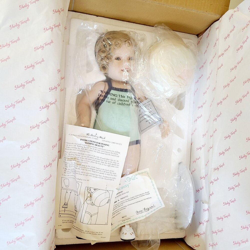 Danbury Mint Shirley Temple Doll Bathing Beauty Toddler Collection New In Box